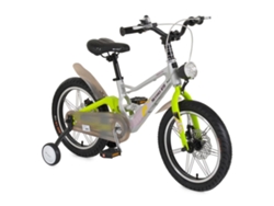 Bicicleta infantil Byox Nitrov9 de 16 pulgadas con cuadro de magnesio y frenos de disco, color gris MONI