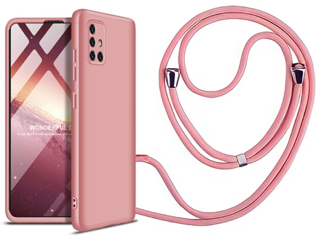 Funda Samsung A51 Slim Armor 360º con Collar Rosa