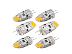 Rebe-6 Bombillas Led G4 12v Dc Regulable 1.5w 360° 2700-6500k Ra50/70/80c Reemplazo Lámpara Halógena 15w Ip65 30000h Luz Blanca Cálida