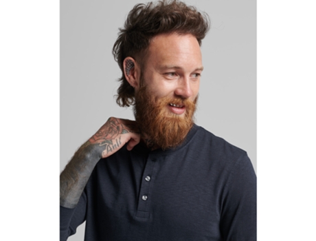 Camiseta para Hombre SUPERDRY (S - Algodón - Azul)