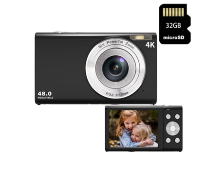Cámara fotos digital infantil compacta LKC DC402AF Nivel de entrada Regalo de cámara para estudiantes niños 48MP 4K resolución Pantalla de 2,8 pulg...