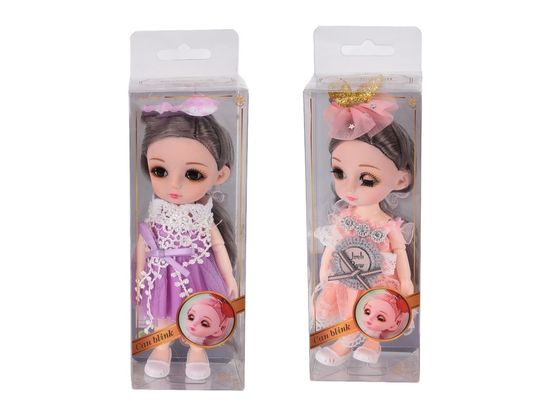 2 Muñecas De Niña Adorables De 17 Cm Con Vestido Exquisito, Regalo De Cumpleaños Y Decoración.