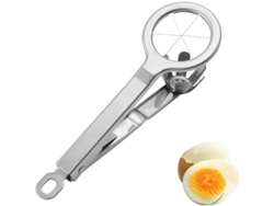 Cortador de huevos Rebe de acero inoxidable 304 para huevos duros, fresas, plátanos, queso con mango, diseño ergonómico.