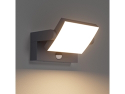 Aplique De Pared Led De 18 W (interior/exterior) Con Sensor De Movimiento – Aplique Con Panel Led Giratorio – Blanco Cálido 3000 K