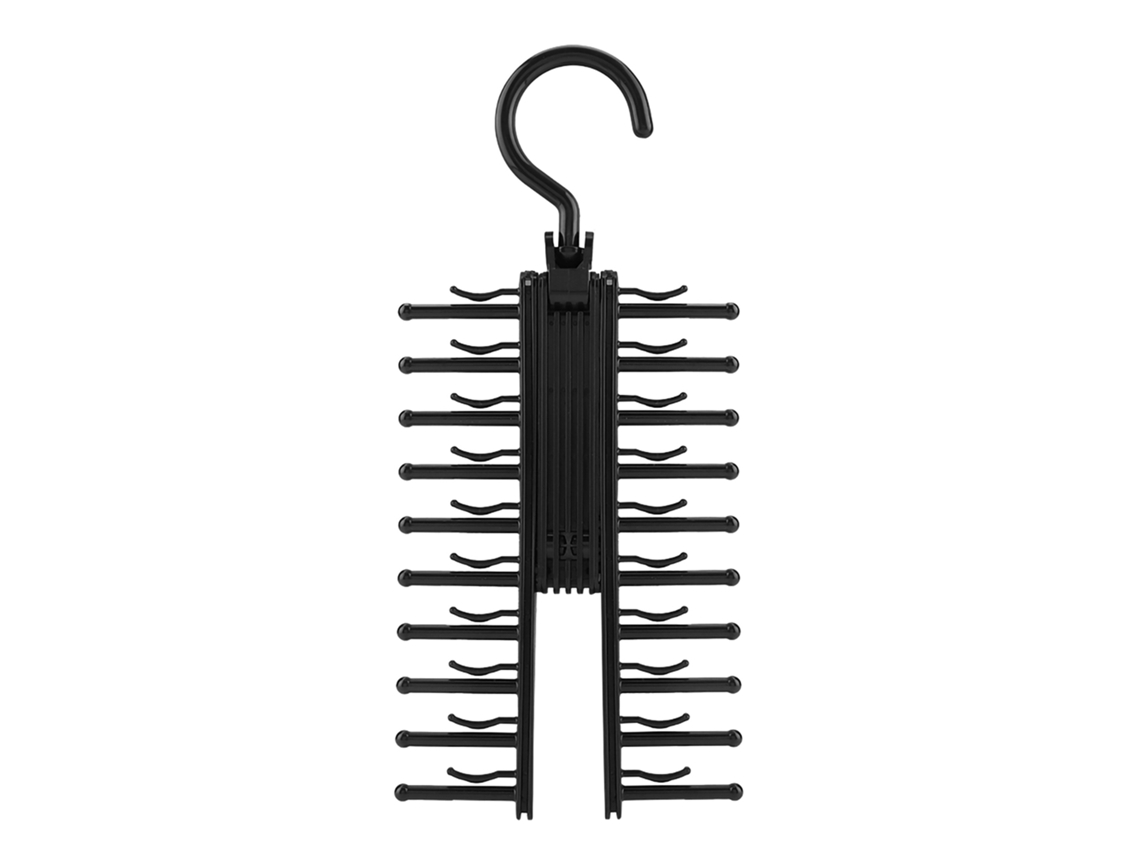 Percha Ajustable En Forma De X Para Corbatas, Cinturones Y Bufandas Con Rotación De 360° Y Pinzas Antideslizantes - 20 Unidades