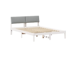 Maison Exclusive - Estructura De Cama Con Cabecera Y Gris Claro 135 X 190 Cm
