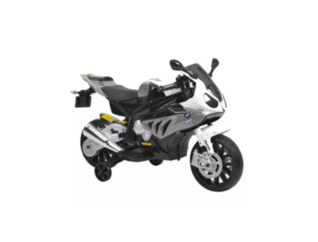 Moto BMW S1000RR Eléctrica 12V Licencia oficial 2 velocidades, bocina, luces LED y neumáticos de goma (Edad mínima recomendada: 3 años)
