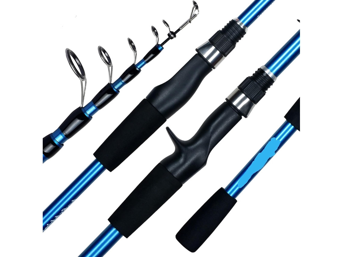 Caña De Pescar, Pesca Mar, Telescópica, Mini 1,8/2,1/2,4 M, Viaje, Para Bastcasting, 3-30 G, Ultraligera, C...
