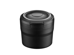 KOFIHETY Cenicero de automóvil con tapa, cenicero portátil para automóvil con diseño de luz LED, anillo de goma de copa sin humo de acero inoxidable de acero i