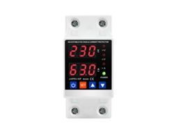Protector De Tensión Y Corriente Ajustable Con Pantalla Digital Para Riel Din 63a