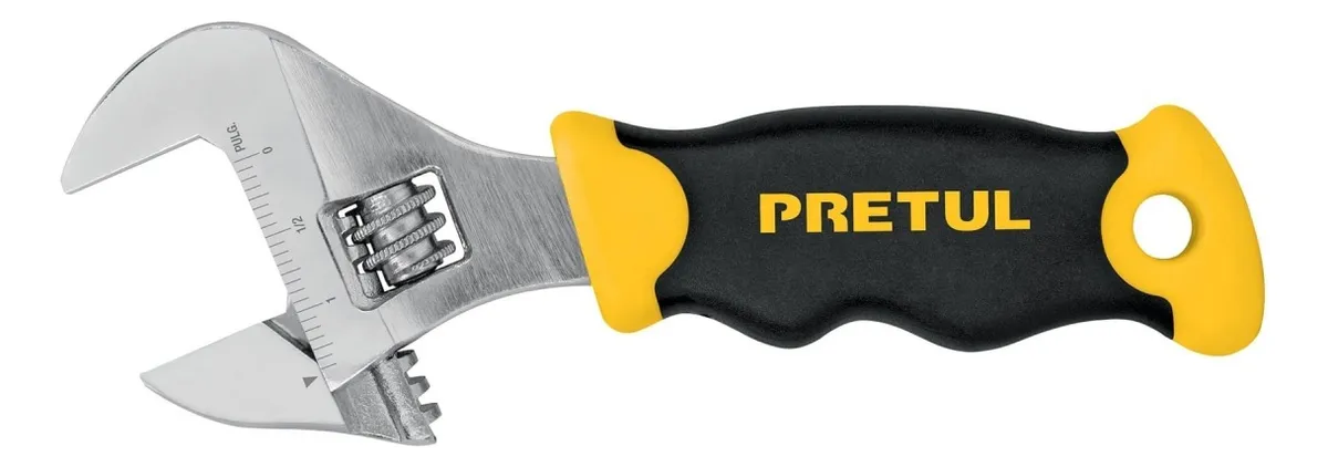 Llave ajustable cromada de 6" con mango 28219pretulvayotoy (abreviatura de periquito)