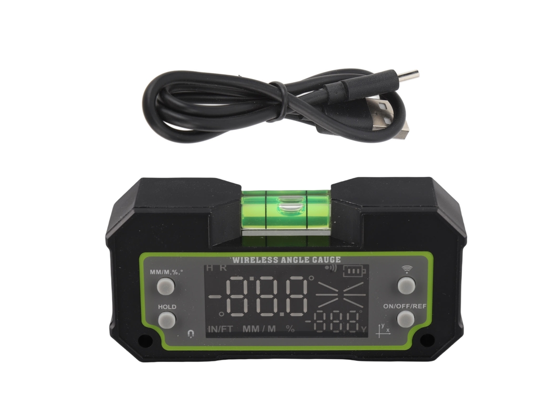 Medidor De Ángulo Digital De Doble Eje, Inclinómetro Con Adsorción Magnética Y Pantalla Lcd, Bluetooth.