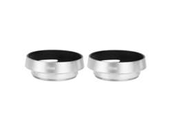 2 Piezas Capucha De Lente Hueca De Aleación De Aluminio 46 Mm Para Cámara Leica Plata