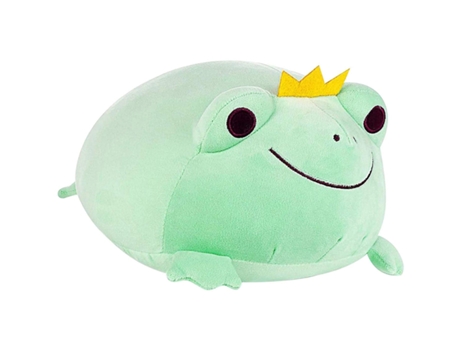 A/B juguetes de peluche de rana suave, lindo juguete de peluche de rana con cara sonriente, adorable regalo de almohada elástica de peluche para JE...