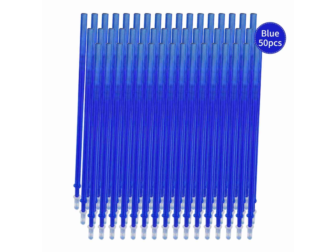 50 Recambios De Bolígrafos De Gel Borrables, Punta Fina De 0,5 Mm, Para Oficina, Escuela Y Material Escolar.