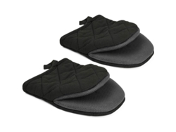 Guantes de cocina pequeños de silicona negra Rebe, resistentes al calor, para proteger las manos.