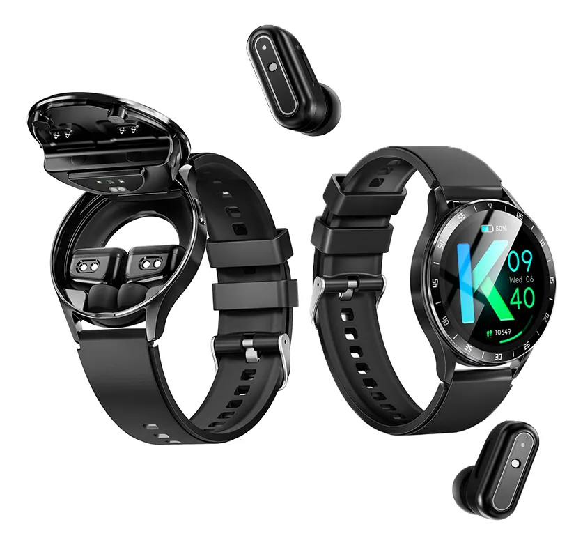 Auriculares TWS X10 2 en 1, reloj inteligente Vayotoy resistente al agua