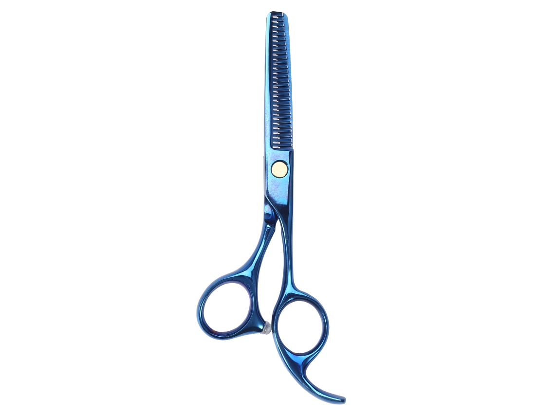 Tijeras De Corte Y Desmechado Profesionales Para Peluquería 5.5" Azules Para Salón De Belleza