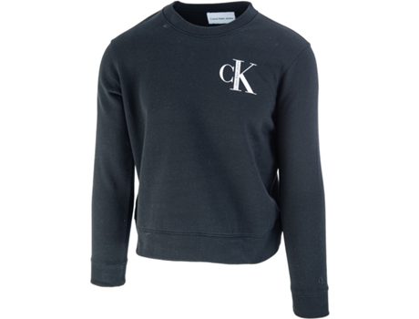 Camiseta de Mujer CALVIN KLEIN Institutional Crew Negro (shoes//eu/XS)