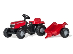 Conjunto de Tractor MF ROLLYTOYS Kid con Remolque