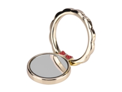 Soporte Anillo Para Teléfono De Metal Con Base Rotatoria 360° Soportes Estables Estilo Nudo Dorado