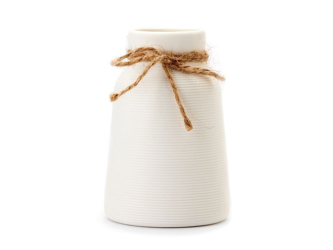 Jarrones De Cerámica Blanca - Pequeños Jarrones Decorativos Para Estantes E Interiores