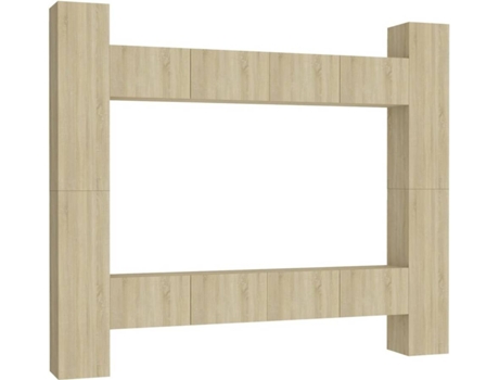 Conjunto 8 de muebles de salón VIDAXL roble Sonoma