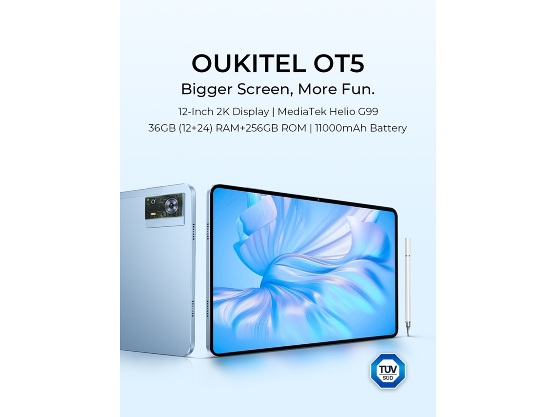 [World Premiere] Oukitel OT5 Tablet 12 FHD+ 12GB+256GB 11000mAh Android 13  Tablets 16MP Camera MTK Helio G99 Tablet Pad
