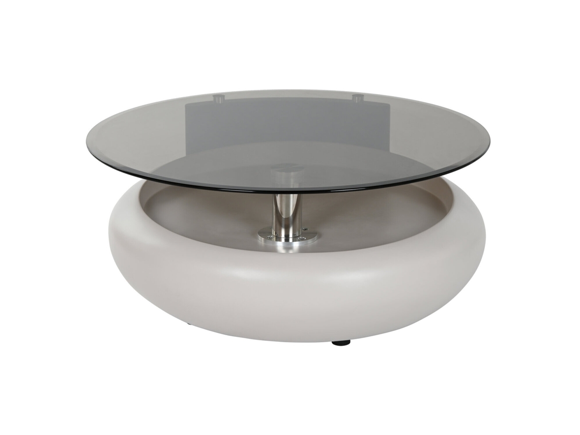 Mesa Centro Cristal Mdf Negro 85x120x37cm