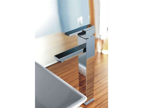 Colección PALICI - Mezclador alto Carat de latón cromado para lavabo sobre encimera - Carat