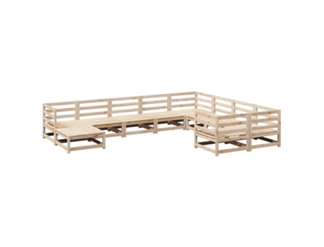 Conjunto 10 de sofás de jardín VIDAXL madera maciza de pino