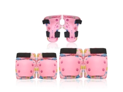 Skate equilíbrio bicicleta patinação conjunto de proteção DIGITALLAB Ajustable, S (10-22,5 Kg, Rosa)