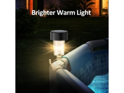 Juego de 5 luces LED solares para decorar vallas de piscinas.