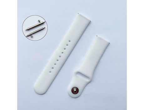 Pulsera Reloj Universal de 20mm SAMSUNG de Silicona - Blanco