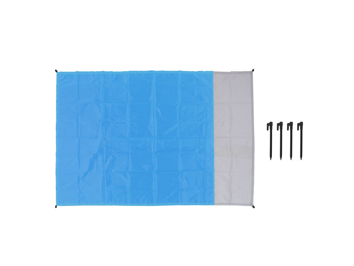 Esterilla De Playa Plegable E Impermeable, De Tejido De Poliéster, Para Camping/picnic, Azul Claro/gris.