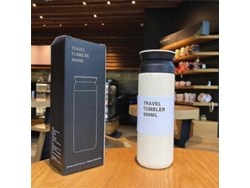 Termo de café de acero inoxidable de doble capa de 500 ml, portátil, para viaje, con aislamiento al vacío, para bicicleta eléctrica