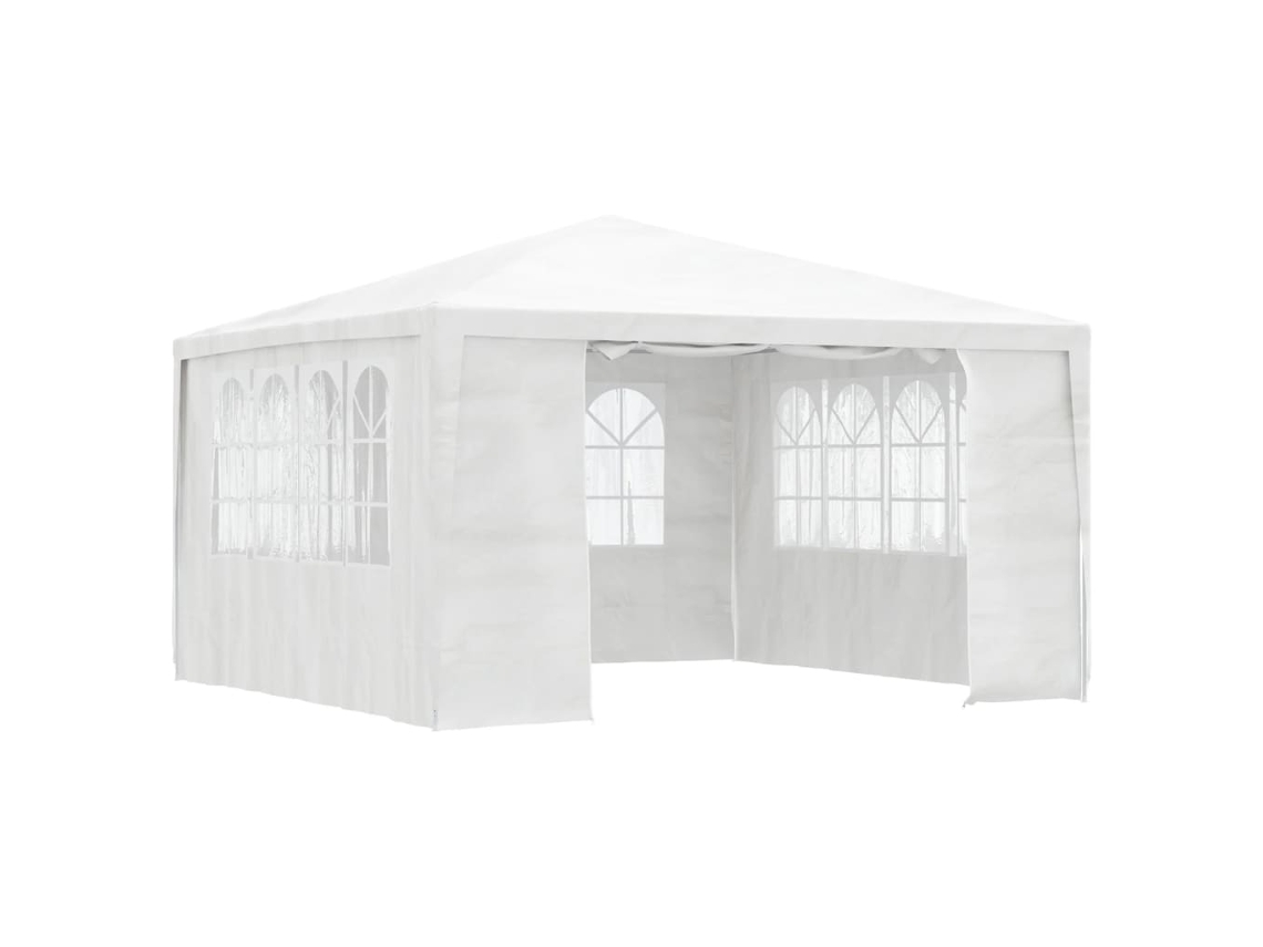 Carpa profesional para fiestas con paredes laterales, 4 x 4 m, 90 g/m², color blanco, Dkd Home Decor