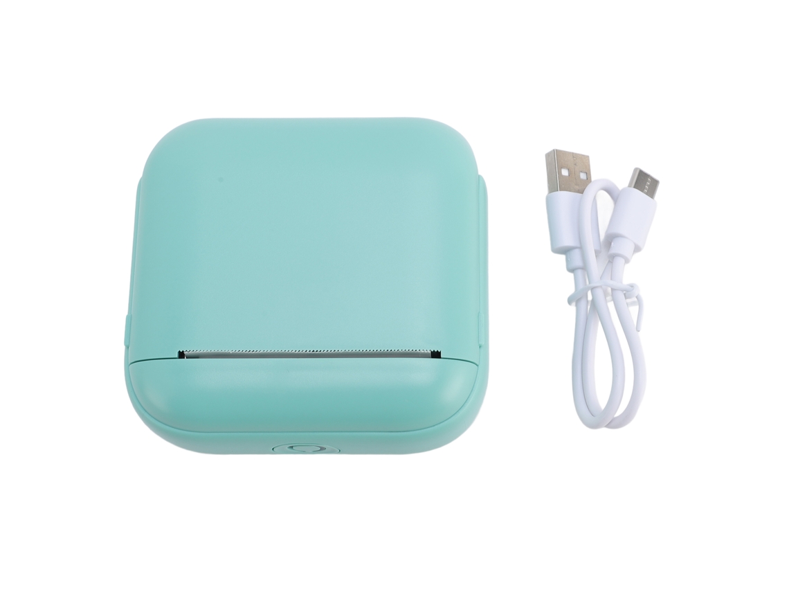 Impressora Térmica Portátil Bluetooth 203dpi Ultraportátil Para Recibos Fotos Memos Verde