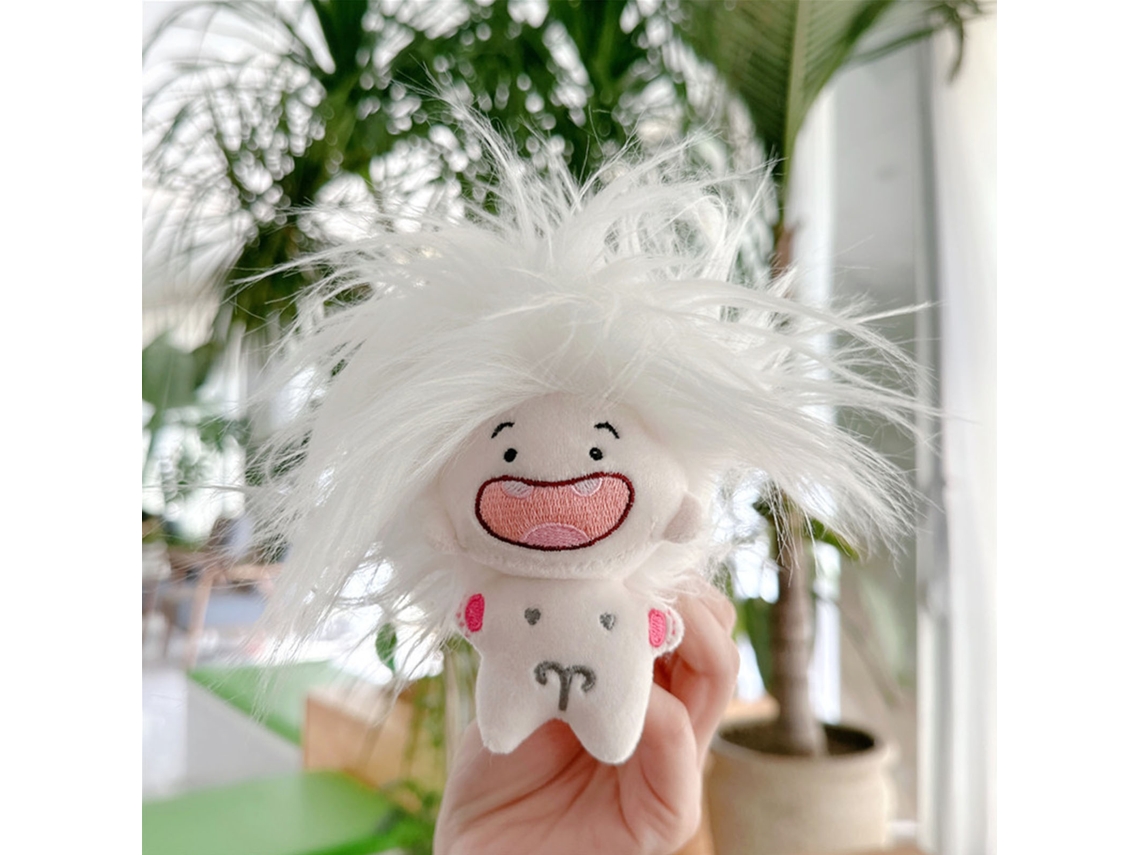 Conjunto De Peluches De Muñecas Bonitas Con Algodón Pp Exquisito Juguete De Peluche Pequeño Cómico Para Niños Para Bolsos Oficina Blanco