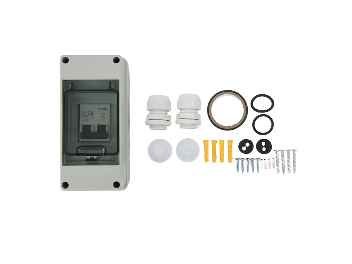 2026velora-interruptor De Circuito Miniatura Dc 2p 50a 1000v Ip65 Impermeável Para Sistema Solar Pv