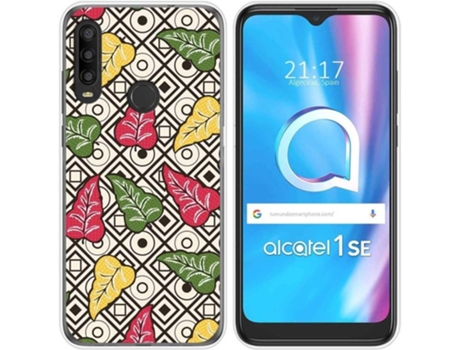 Carcasa Alcatel 1SE 2020 TUMUNDOSMARTPHONE Dibujos Transparente Flores 11 Multicolor