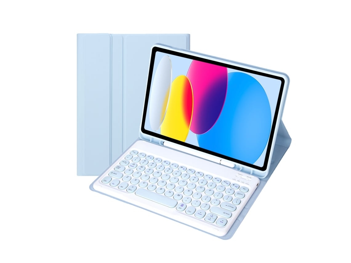 Funda Teclado Para Samsung Galaxy Tab A8 10.5 X205/x200 Azul Gusshious