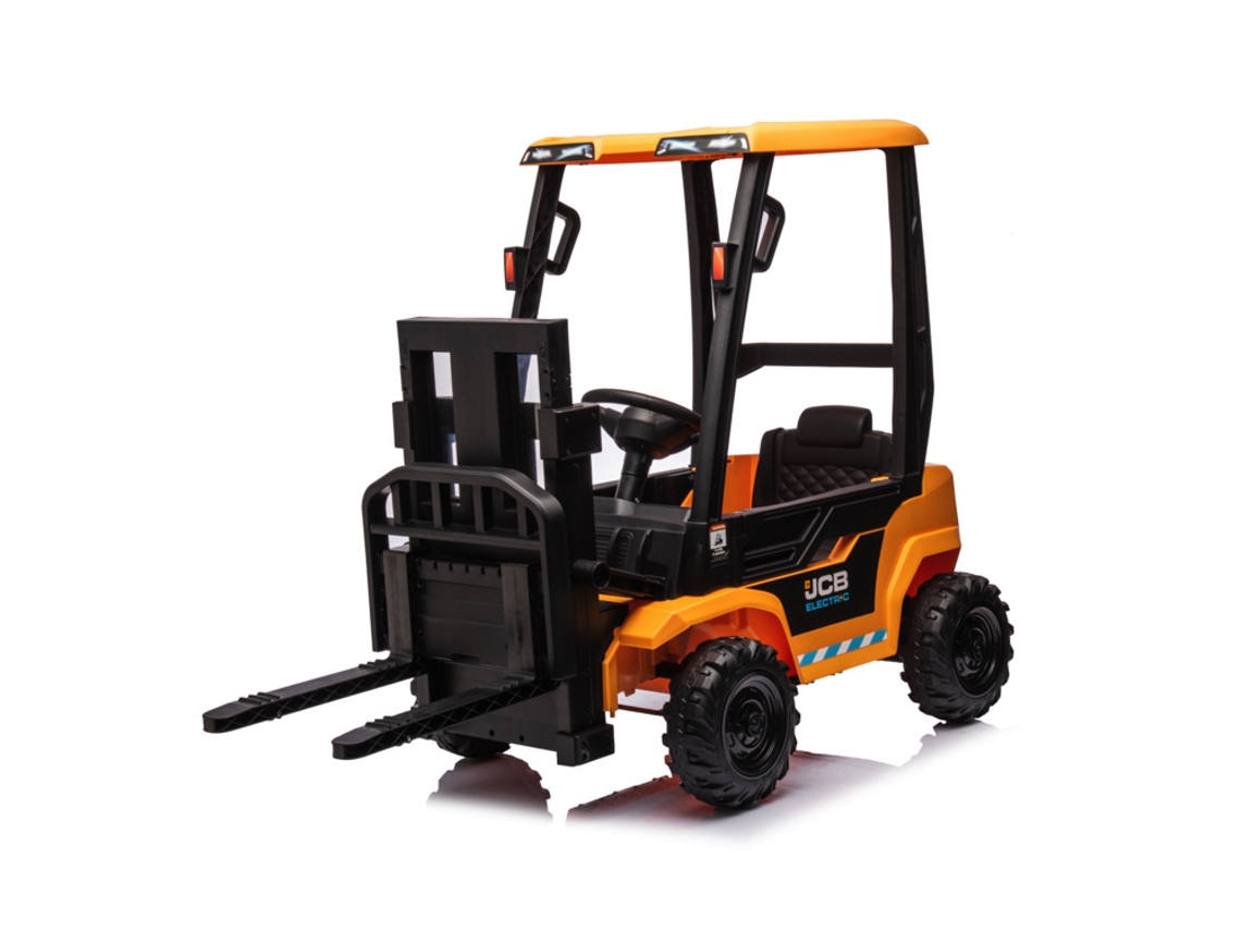 Carretilla Elevadora Eléctrica Jcb Para Niños – 12v Con Función Real De Elevación Y Conducción.