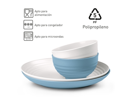 Cuenco de 540 Ml Reutilizable Ideal Fiestas Gris PLASTIC FORTE