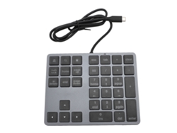 Baoj-2026 Teclado numérico inalámbrico USB C 3.1 Hub 5 Gbps 34 teclas Externo delgado para portátil PC de escritorio