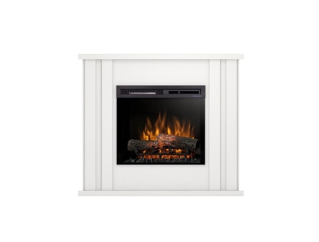 Chimenea LED eléctrica independiente KELSO 23' Blanco mate 108 x 93 x 28 OUTINFIRE