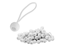 2026-linjou 50 Cuerdas Elásticas Con Bolas De Plástico, 15cm Blancas, Para Tiendas, Toldos Y Piscinas