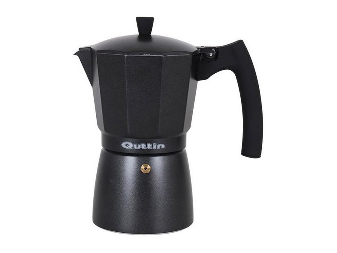 Cafetera Italiana Quttin Darkblack Inducción Negra