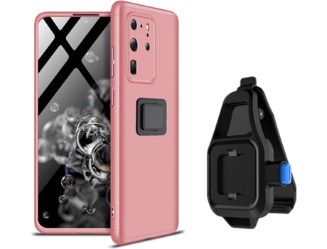 Funda Samsung S20 Ultra Slim Armor 360º con Soporte para la Cintura Rosa