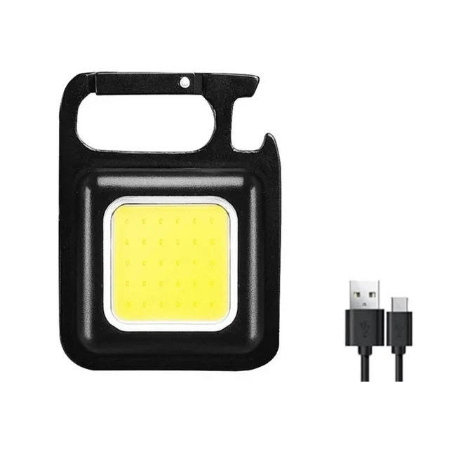Linterna de trabajo COB recargable por USB, portátil, con batería 18650, imán potente y 4000 mAh, resistente al agua para camping. Aeuzwr